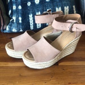 Nine West Adell wedge nude platform espadrille wedge sandal